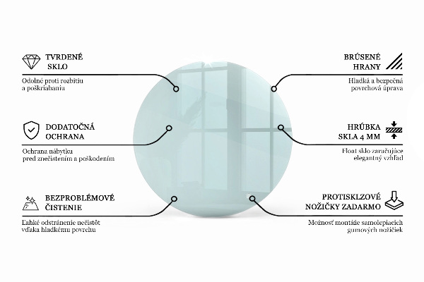 Tischplatte rund transparent