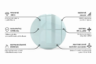 Tischplatte rund transparent