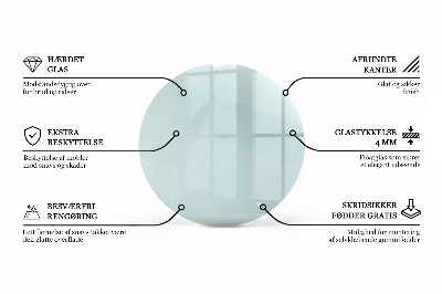 Tischplatte rund transparent