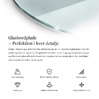 Tischplatte rund transparent