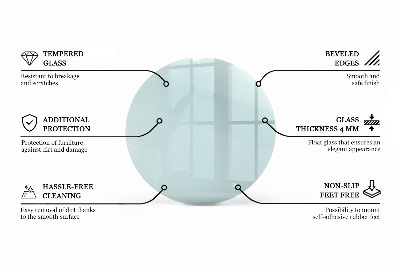 Tischplatte rund transparent