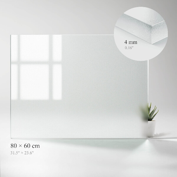 Rechteckige Tischplatte aus Glas Halbtransparente