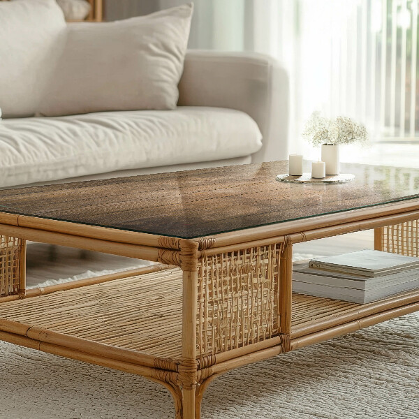 Rechteckige tischplatte Ökologische Holzstruktur