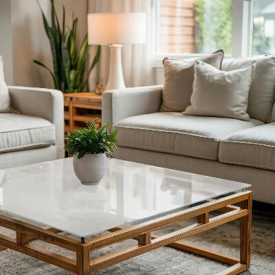 Rechteckige tischplatte Reinweiß