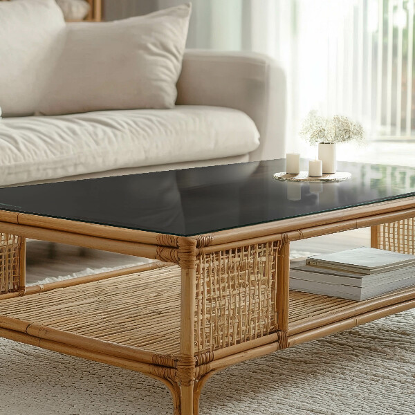 Glas für tischplatte Elegantes Schwarz.