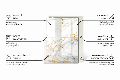 Glas für tischplatte Marmor-Grafikkomposition