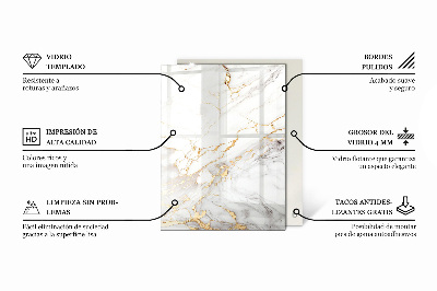 Glas für tischplatte Marmor-Grafikkomposition