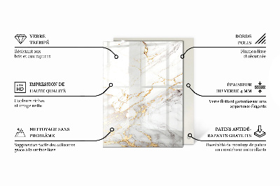 Glas für tischplatte Marmor-Grafikkomposition