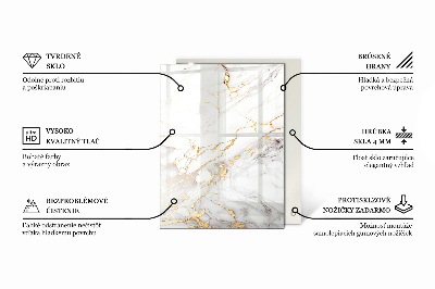 Glas für tischplatte Marmor-Grafikkomposition