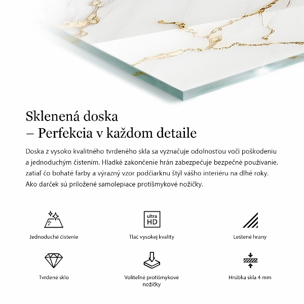 Glas für tischplatte Marmor-Grafikkomposition