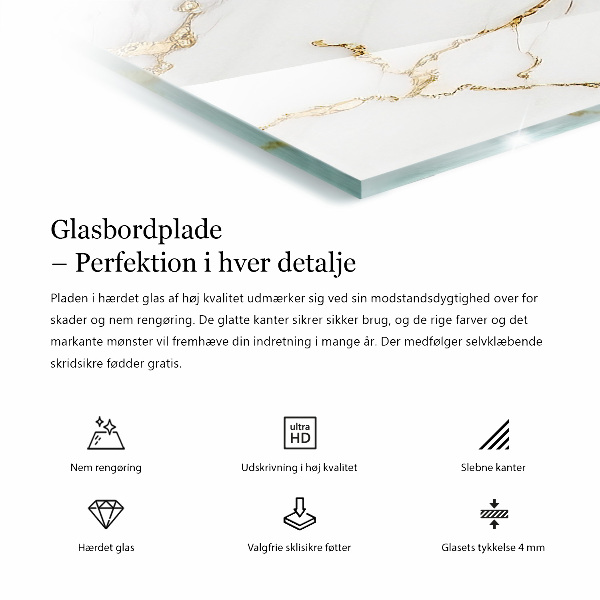 Glas für tischplatte Marmor-Grafikkomposition