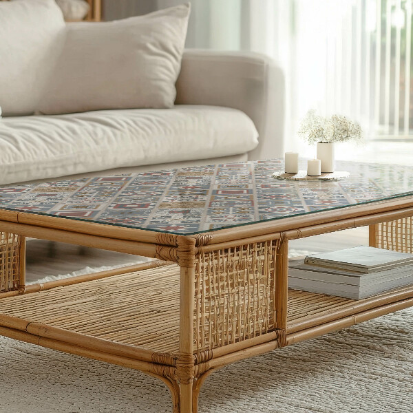 Glas für tischplatte Dekorative Mosaike mit Details