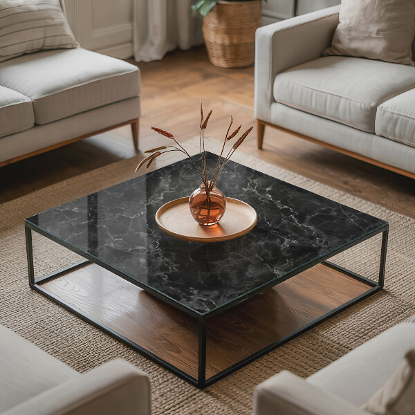 Glas für tischplatte Marmor mit feinen Adern