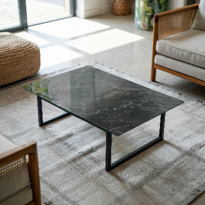 Glas für tischplatte Marmor mit feinen Adern