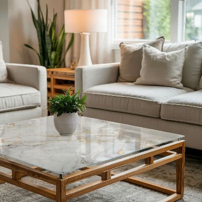 Rechteckige tischplatte Feine Marmoradern