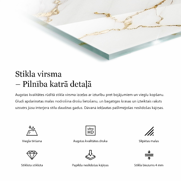 Rechteckige tischplatte Feine Marmoradern