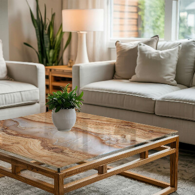 Glas für tischplatte Holz im Einklang mit Harz