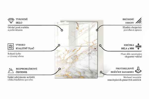 Rechteckige tischplatte Marmoradern im Design