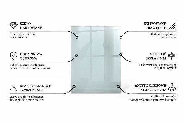 Rechteckige tischplatte transparent