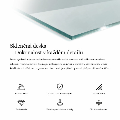 Rechteckige tischplatte transparent