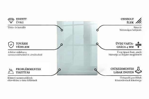 Rechteckige tischplatte transparent
