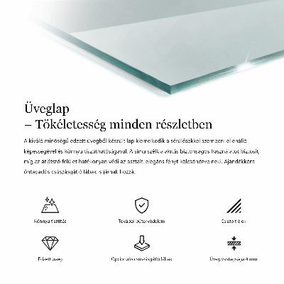 Rechteckige tischplatte transparent