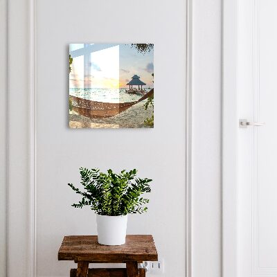 Schlüsselbox zur Wandmontage mit Motiv Entspannung am Strand