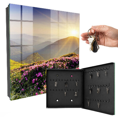 Schlüsselkasten mit Motiv Sonnenaufgang auf dem Gipfel