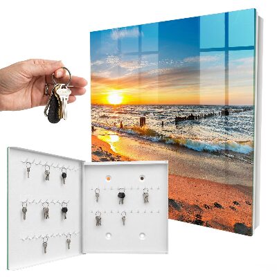 Schlüsselkasten mit Sonnenuntergang-Motiv