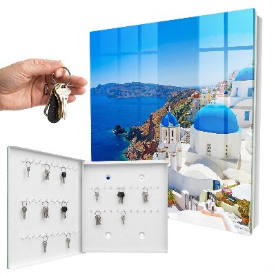 Schlüsselbox zur Wandmontage Motiv Griechische Insel
