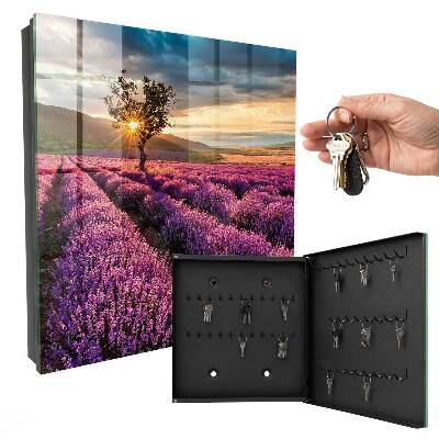Schlüsselkasten im Design Lavendel-Sonnenuntergang