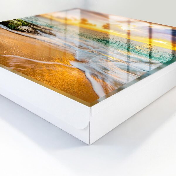 Schlüsselbox mit Sonnenuntergang-Motiv