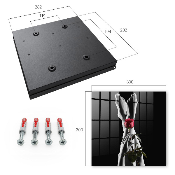 Schlüsselbox für die Wand mit Rosenmotiv in elegantem Design