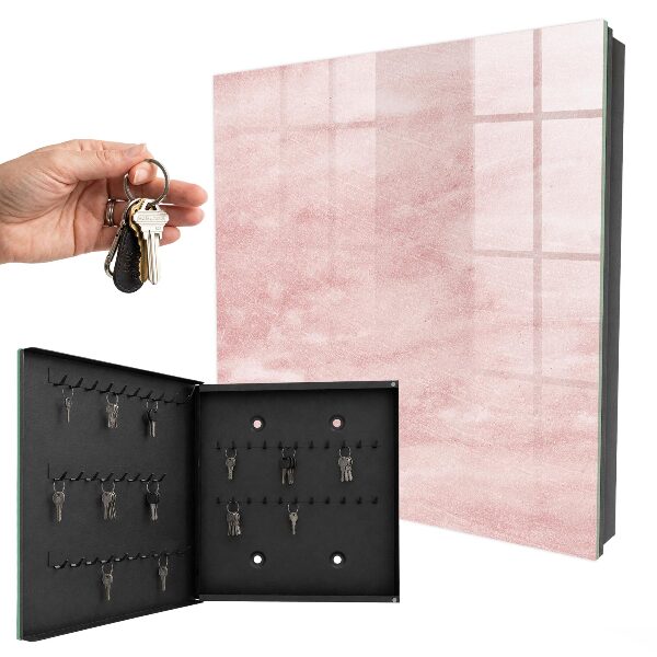 Schlüsselbox für die Wand in Rosa