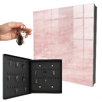 Schlüsselbox für die Wand in Rosa