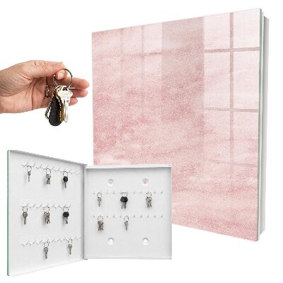 Schlüsselbox für die Wand in Rosa