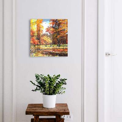 Schlüsselkasten mit Herbstlandschaft-Motiv
