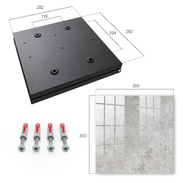 Schlüsselbox für die Wand in Grau