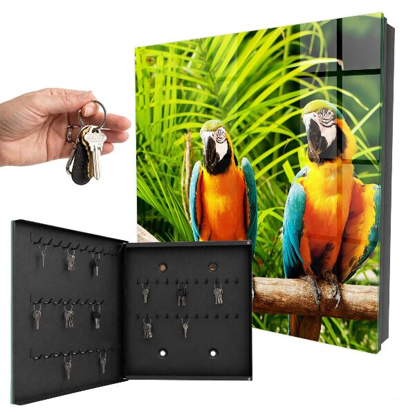 Schlüsselkasten mit Motiv Tropische Vögel