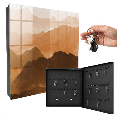 Schlüsselkasten mit Bergpanorama-Motiv