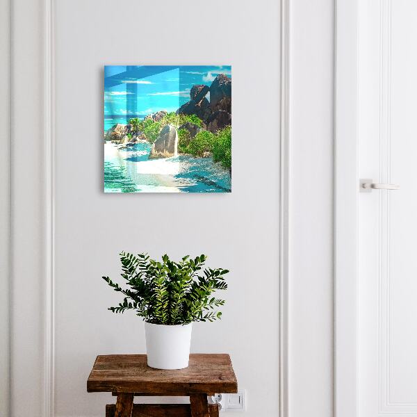 Schlüsselbox mit Motiv tropischer Strand