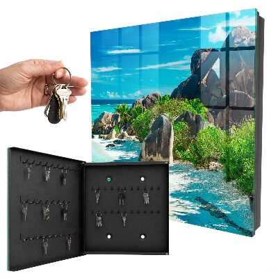 Schlüsselbox mit Motiv tropischer Strand