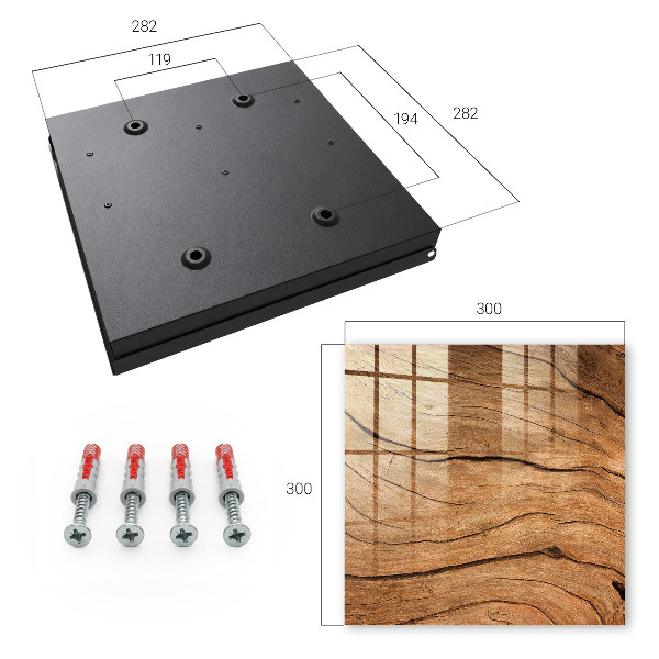 Schlüsselbox mit Holzstruktur