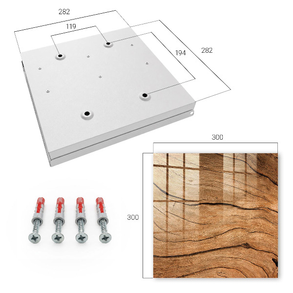 Schlüsselbox mit Holzstruktur