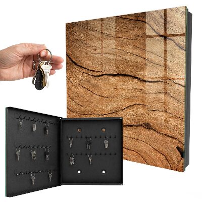 Schlüsselbox mit Holzstruktur
