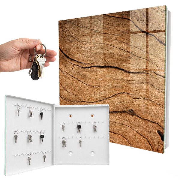 Schlüsselbox mit Holzstruktur