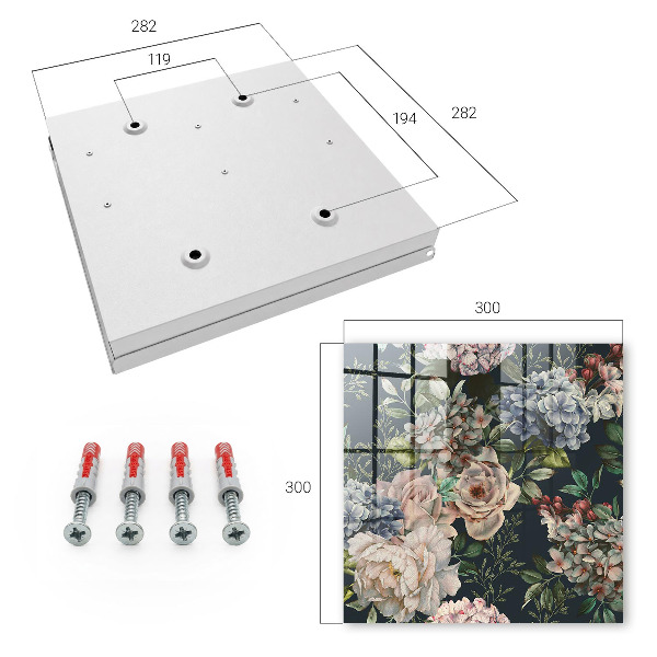 Schlüsselkasten mit Blumenmuster