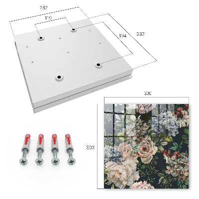 Schlüsselkasten mit Blumenmuster