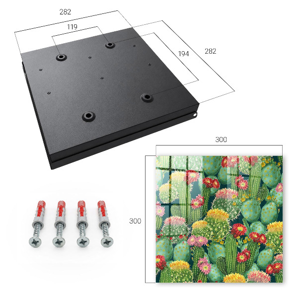 Schlüsselbox mit buntem Gartenmotiv