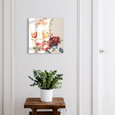 Schlüsselkasten mit buntem Blumenmotiv